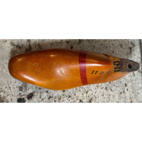 Vintage Wayne Alco Wooden Shoe Last Size 11 D Cobbler Tool Industrial Decor J2.a - Picture 3 of 7